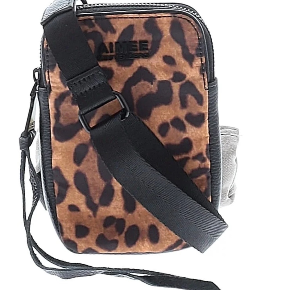 Aimee Kestenberg Leather Nylon Crossbody Bag- Jungle Leopard